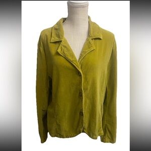 CP Shades Velvet Blazer Pea Green Size Large